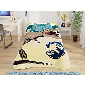 Lisanslı Jurassic World Tek Kişilik Battaniye