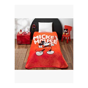 Lisanslı Battaniye Mickey Mouse Classic Red Tek Kişilik