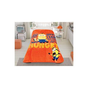 Minions Hungry Lisanslı Tek Kişilik Battaniye