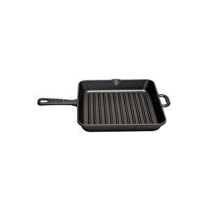 Sürel Kare 25 Cm Mat Siyah Döküm Izgara Tava