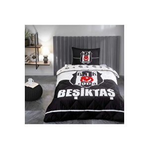 - Beşiktaş Logo Lisanslı Tek Kişilik Yastık Yorgan Seti
