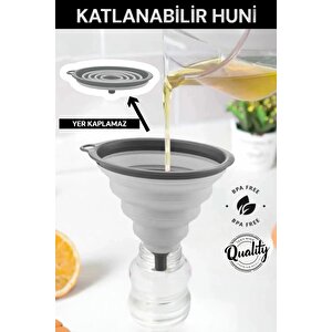 Katlanabilir Huni Akordiyon Huni, Yer Kaplamaz Silikon, Kolay Kullanım Silikon Huni