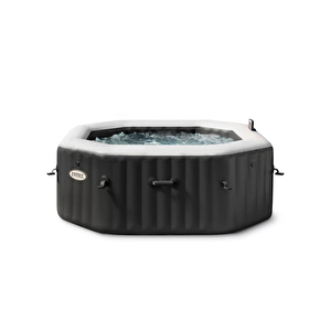 4-person Onyx Black Octagon Combo Spa Set