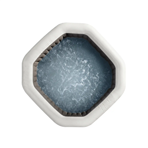 4-person Onyx Black Octagon Combo Spa Set