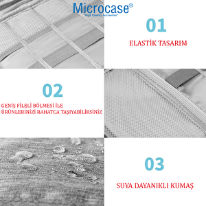 Microcase 10 Gözlü Seyahat Kablo Ve Aksesuar Düzenleyici Organizer Çanta - Al5101