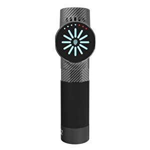 Everest Ev-mt52 Karbon Fiber/siyah 24v 2500 Mah Fırçasız Motor 3960 Rpm Hız 10 Başlıklı Kablosuz Sporcu Masaj Tabancası