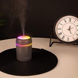 Asonic Hn21 Matte Gri 2w 300ml Kapasiteli 4 Saat Çalışabilir Rgb Mini Oda Nemlendirici