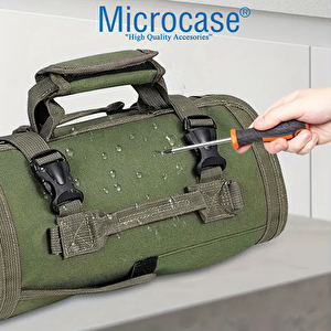 Microcase Çok Bölmeli Karavan, Alet Çantası, Hizmet Tipi Rulo Takım Çantası Katlanabilir Rulo Çanta - Al5114