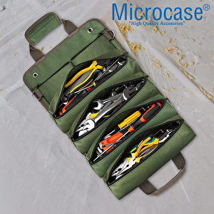 Microcase Çok Bölmeli Karavan, Alet Çantası, Hizmet Tipi Rulo Takım Çantası Katlanabilir Rulo Çanta - Al5114