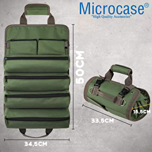 Microcase Çok Bölmeli Karavan, Alet Çantası, Hizmet Tipi Rulo Takım Çantası Katlanabilir Rulo Çanta - Al5114