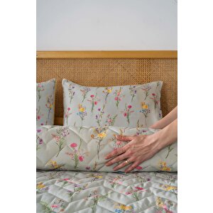 Begonvil Tek Kişilik Pamuklu Kapitone Pike & Yatak Örtüsü