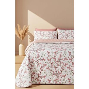 Sakura Çift Kişilik Pamuklu Kapitone Pike & Yatak Örtüsü