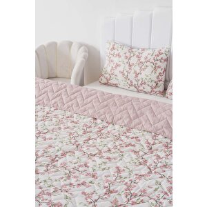 Sakura Çift Kişilik Pamuklu Kapitone Pike & Yatak Örtüsü