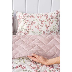 Sakura Çift Kişilik Pamuklu Kapitone Pike & Yatak Örtüsü