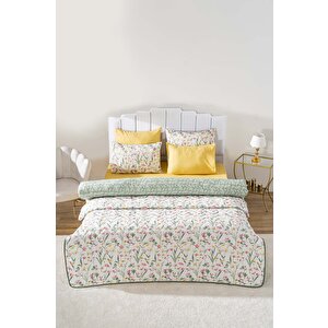 Botanical Çift Kişilik Nevresimli Pike Takımı - 7 Parça Çeyiz Seti