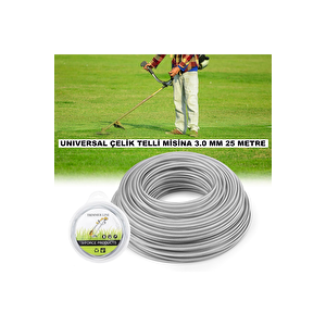 Universal Çelik Telli 3.0 Mm 25 Metre Tırpan Misinası