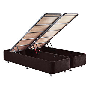 Ela Baza Ve Başlık Seti 140x190 Cm Çift Kişilik Siyah Kumaş Baza Ve Başlığı Silinebilir Soho Kumaş