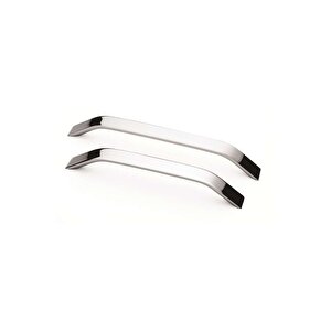 Şahin Alüminyum Metal Lüks Modern Mobilya Çekmece Mutfak Dolabı Kulpu Krom 128 mm