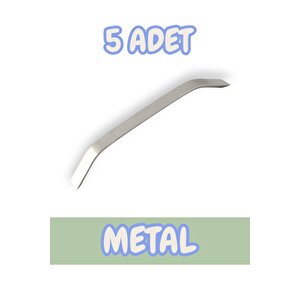 Şahin Alüminyum Metal Lüks Modern Mobilya Çekmece Mutfak Dolabı Kulpu İnox (5 Adet) 192 mm