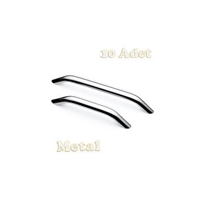 Eko Kumru Alüminyum Metal Lüks Modern Mobilya Çekmece Mutfak Dolabı Kulpu Krom (10 Adet) 160 mm