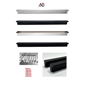 Fulya Alüminyum Metal Lüks Modern Mobilya Çekmece Mutfak Dolabı Kulpu 128 mm