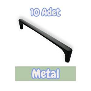 Saray Ağır Alüminyum Metal Lüks Modern Mobilya Çekmece Mutfak Dolabı Kulpu Siyah 160mm (10 Adet) 160 mm