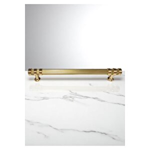 Nesli Alüminyum Metal Lüks Modern Mobilya Çekmece Mutfak Dolabı Kulpu Altın (5 Adet) 96 mm