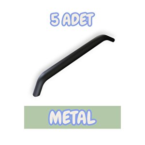Eko Kumru Alüminyum Metal Lüks Modern Mobilya Çekmece Mutfak Dolabı Kulpu Siyah (5 Adet) 160 mm