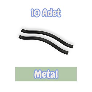 Idil Klas Alüminyum Metal Lüks Modern Mobilya Çekmece Mutfak Dolabı Kulpu Siyah 224mm (10 Adet) 224 mm