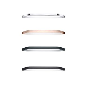 İdil Alüminyum Metal Lüks Modern Mobilya Çekmece Mutfak Dolabı Kulpu Siyah 224 mm