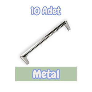 Saray Ağır Alüminyum Metal Lüks Modern Mobilya Çekmece Mutfak Dolabı Kulpu Krom 160mm (10 Adet) 160 mm