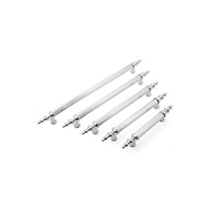 Tuana Rustik Alüminyum Metal Lüks Modern Mobilya Çekmece Mutfak Dolabı Kulpu Krom (5 Adet) 96 mm