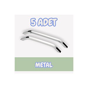 İdil Alüminyum Metal Lüks Modern Mobilya Çekmece Mutfak Dolabı Kulpu Krom (5 Adet) 160 mm