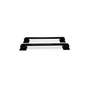 Beta Düz Metal Lüks Modern Mobilya Çekmece Mutfak Dolabı Kulpu Siyah 160mm-192mm (5 Adet) 160 mm