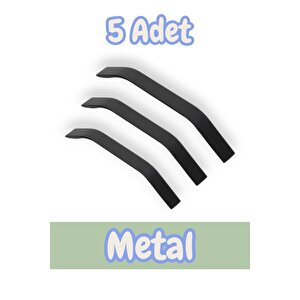 Şahin Alüminyum Metal Lüks Modern Mobilya Çekmece Mutfak Dolabı Kulpu Siyah (5 Adet) 192 mm