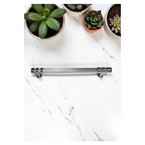 Çizgili Nesli Alüminyum Metal Lüks Modern Mobilya Çekmece Mutfak Dolabı Kulpu Krom