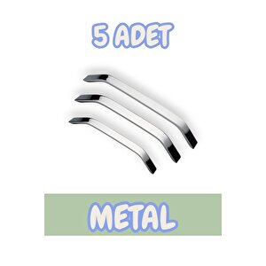 Eko Şahin Alüminyum Metal Lüks Modern Mobilya Çekmece Mutfak Dolabı Kulpu Krom (5 Adet) 160 mm