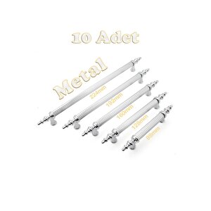 Tuana Rustik Alüminyum Metal Lüks Modern Mobilya Çekmece Mutfak Dolabı Kulpu Krom-krom (10 Adet) 224 mm