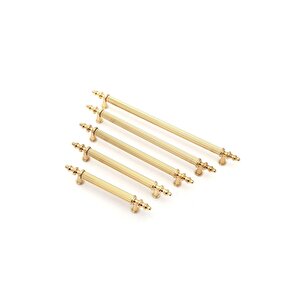 Tuana Rustik Alüminyum Metal Lüks Modern Mobilya Çekmece Mutfak Dolabı Kulpu Altın 128 mm