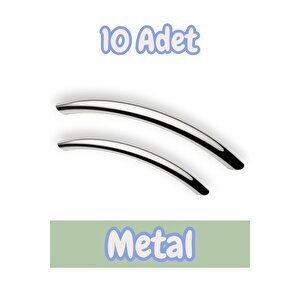 Eko Kumru Yay Alüminyum Metal Lüks Modern Mobilya Çekmece Mutfak Dolabı Kulpu Krom (10adet) 224 mm