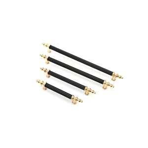 Tuana Rustik Alüminyum Metal Lüks Modern Mobilya Çekmece Mutfak Dolabı Kulpu Siyah-altın (5 Adet) 128 mm