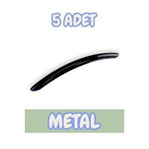 Eko Kumru Yay Alüminyum Metal Lüks Modern Mobilya Çekmece Mutfak Dolabı Kulpu Siyah (10 Adet) 192 mm