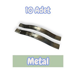 Gülcem Klas Alüminyum Metal Lüks Modern Mobilya Çekmece Mutfak Dolabı Kulpu İnox-krom (10 Adet) 192 mm