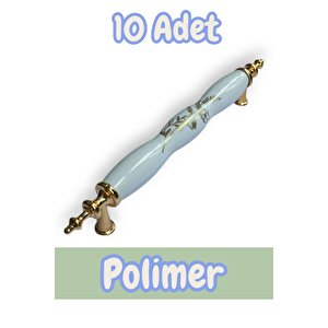 Polimer Lavanta Kulp Lüks Modern Mobilya Çekmece Vestiyer Mutfak Dolabı Kulpu 128mm (10 Adet) 128 mm