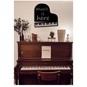 Musi̇c Here Pi̇yano Müzi̇k Odası Duvar Dekorasyonu