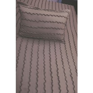 Wave İskandinav Sütlü Kahve 2'li Yastık Kılıfı 50x70 Cm – Wave Sütlü Kahve Fon Perdenizle Tam Uyumlu