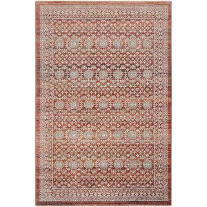 Hanedan Kiremit Rengi Halı Klasik Desenli Afgan Halı Dokuma Oturma Odası Salon Halısı 100x200 cm