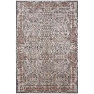 Hanedan Gri Halı Klasik Desen Modern Halısı Etnik Desenli Vintage Halı Dokuma Salon Halısı 100x200 cm