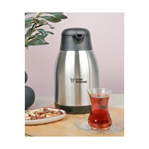 2 Litre Çift Kat Paslanmaz Çelik Termos | Piknik Kamp Outdoor Ofis Otel Kafe Okul |