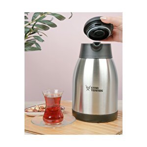 2 Litre Çift Kat Paslanmaz Çelik Termos | Piknik Kamp Outdoor Ofis Otel Kafe Okul |